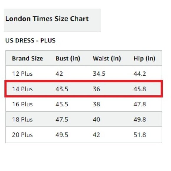 London Times Women's Plus Size 3/4 Sleeve Criss Cross Waist Dress, 14W - Picture 8 of 13